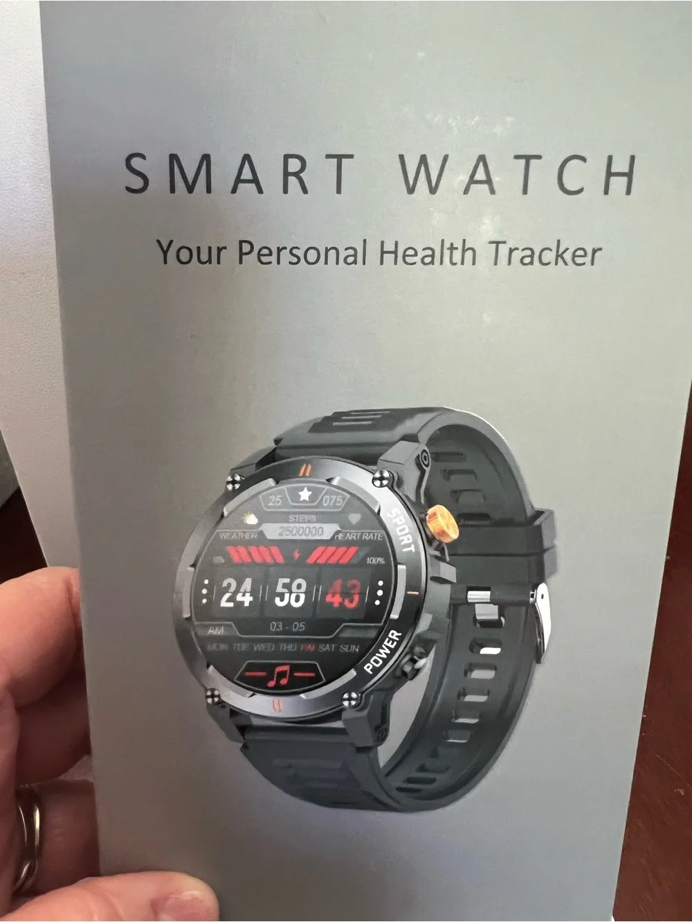 Multifunction Fitness Smartwatch - Black Silicone